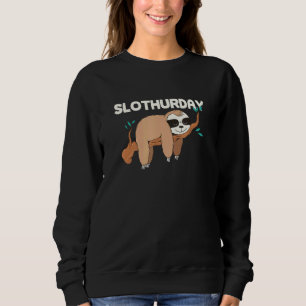Slothurday Lazy Sloth Inactive Sloth Kantoor Cowor Trui