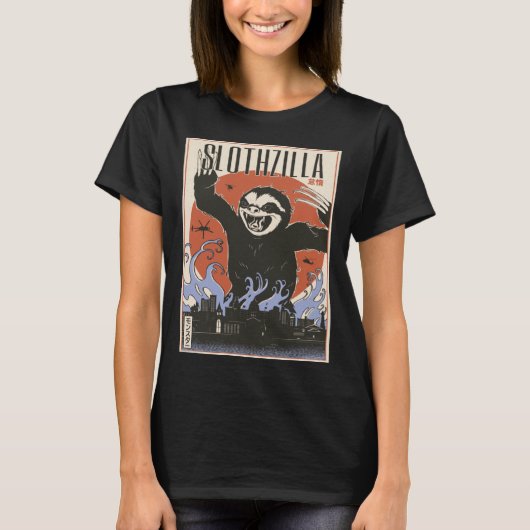 Slothzilla Sloth Azië Monster T-shirt (Voorkant)