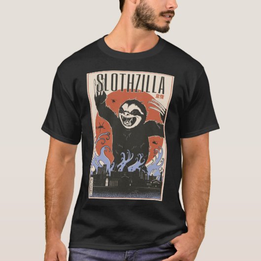 Slothzilla Sloth Azië Monster T-shirt (Voorkant)