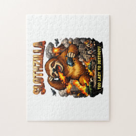 Slothzilla Too Lazy to Destroy,Funny Kaiju Monster Legpuzzel