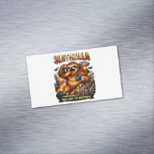 Slothzilla Too Lazy to Destroy,Funny Kaiju Monster Magnetisch Visitekaartje (Voorbeeld)