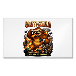 Slothzilla Too Lazy to Destroy,Funny Kaiju Monster Magnetisch Visitekaartje