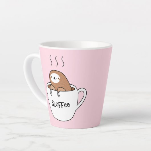 Slotkaf Cartoon Latte Mok (Linkerhoek)