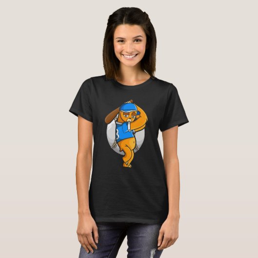 Slotkegelklep Retro Baskeballer Baseball Pl T-shirt (Voorkant volledig)