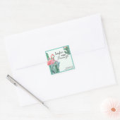 Slotknipstickers, Bachelorette, Bridal Vierkante Sticker (Envelop)
