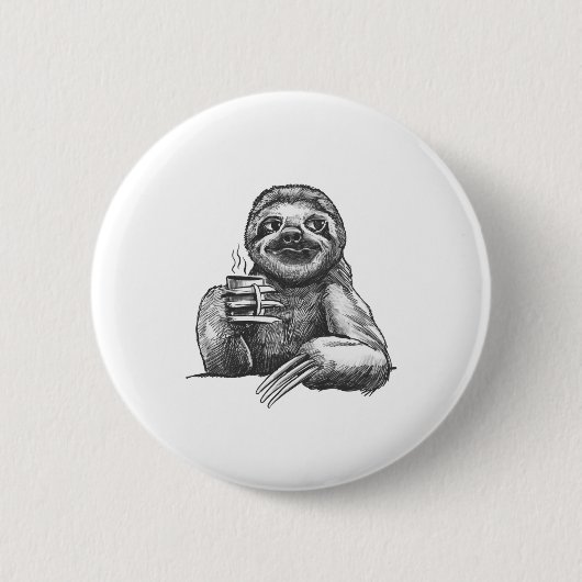 Slotkoffiehandleiding getekend ronde button 5,7 cm (Voorkant)
