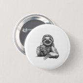 Slotkoffiehandleiding getekend ronde button 5,7 cm (Voorkant /achterkant)