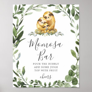 Slotopfamilie Baby shower Mimosa Bar-teken Poster