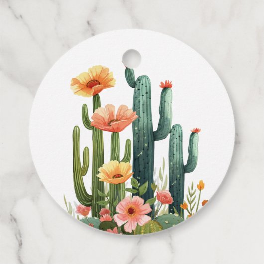Slotpartij Fiesta Cactus Bachelorette Bedankjes Labels (Achterkant)