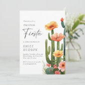 Slotpartij Fiesta Cactus Bachelorette Kaart (Staand voorkant)