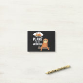 Slotplannen voor het weekeinde post-it® notes (Op bureau)