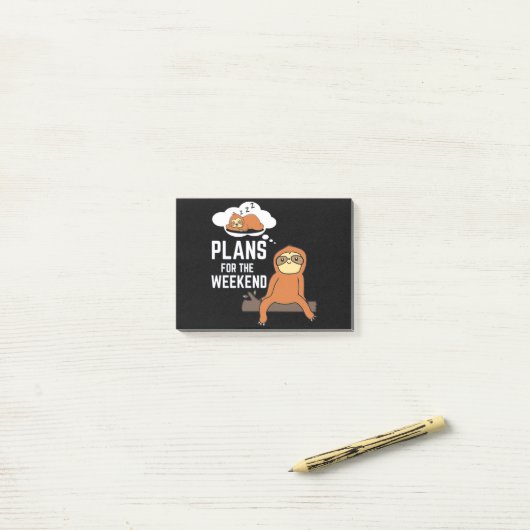 Slotplannen voor het weekeinde post-it® notes (Op bureau)