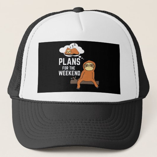 Slotplannen voor het weekeinde trucker pet (Voorkant)