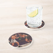 Slotronde Zandsteen Onderzetter (Zijkant)