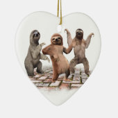 Slots dansen grappige kaartjes voor Dierenvrienden Keramisch Ornament (Rechts)