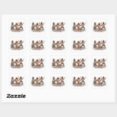 Slots dansen grappige kaartjes voor Dierenvrienden Vierkante Sticker (Vel)