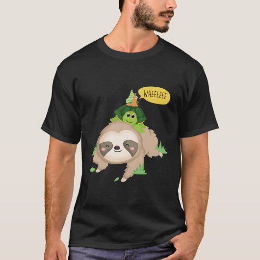 Slotschildpad Funny Slow Lazy Dierenvriend Gi T-shirt (Voorkant)
