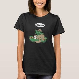 Slotschildpad Riding Lazy Life Race voor een Mar T-shirt