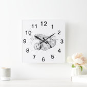 Slottekening Lithograaf #1 Vierkante Klok (Huis)