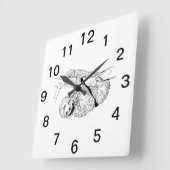 Slottekening Lithograaf #1 Vierkante Klok (Hoek)