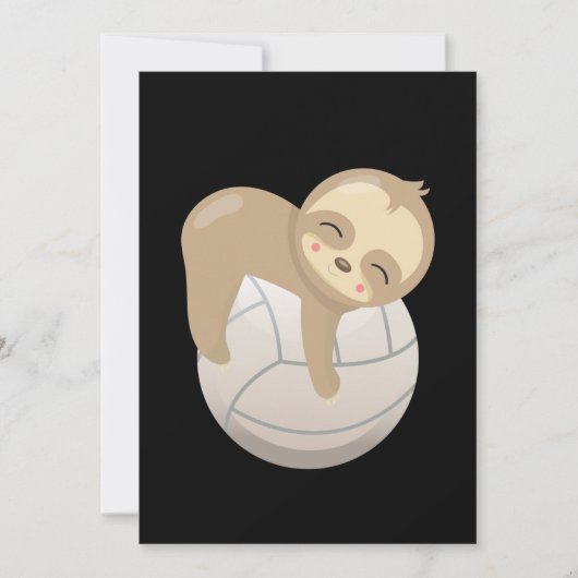 Slotvolleyball Cute Animal Lover Gift Long Sleep Feestdagenkaart (Voorkant)