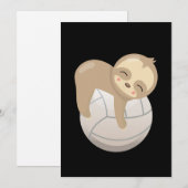 Slotvolleyball Cute Animal Lover Gift Long Sleep Feestdagenkaart (Voorkant / Achterkant)