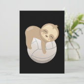Slotvolleyball Cute Animal Lover Gift Long Sleep Feestdagenkaart (Staand voorkant)