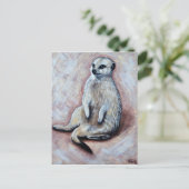 Slouchy Meerkat Painting Briefkaart (Staand voorkant)