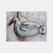 Slouchy Meerkat Painting Fleece Deken (Voorkant (Horizontaal))