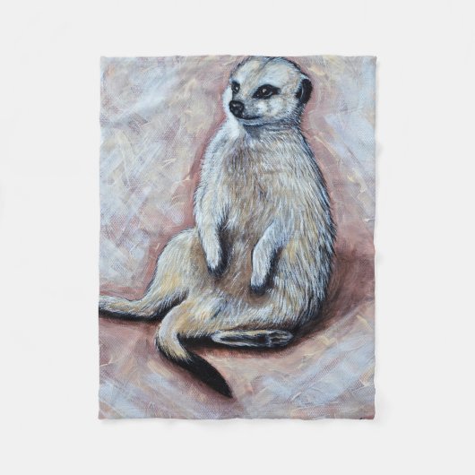 Slouchy Meerkat Painting Fleece Deken (Voorkant)