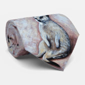 Slouchy Meerkat Painting Stropdas (Opgerold)