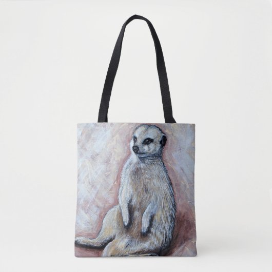 Slouchy Meerkat Painting Tote Bag (Voorkant)