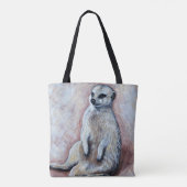 Slouchy Meerkat Painting Tote Bag (Achterkant)