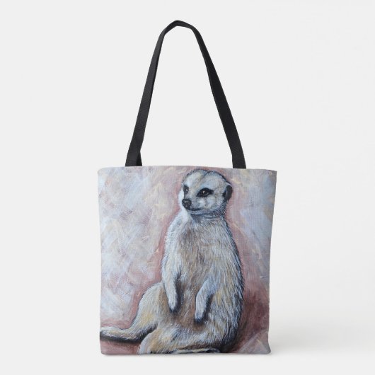 Slouchy Meerkat Painting Tote Bag (Achterkant)