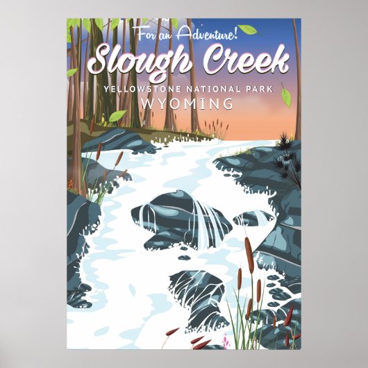 Slough Creek, Yellowstone nationaal park Poster (Voorkant)