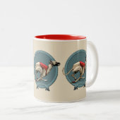 Sloughi Coursing Tweekleurige Koffiemok (Voorkant rechts)