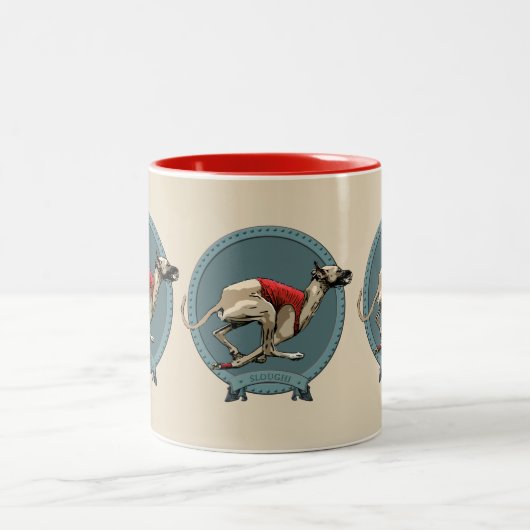 Sloughi Coursing Tweekleurige Koffiemok (Center)