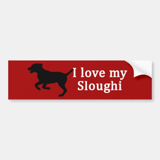 Sloughi Dog Love Bumpersticker (Voorkant)