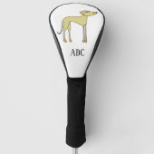 Sloughi Dog Monogram Golfheadcover (Voorkant)