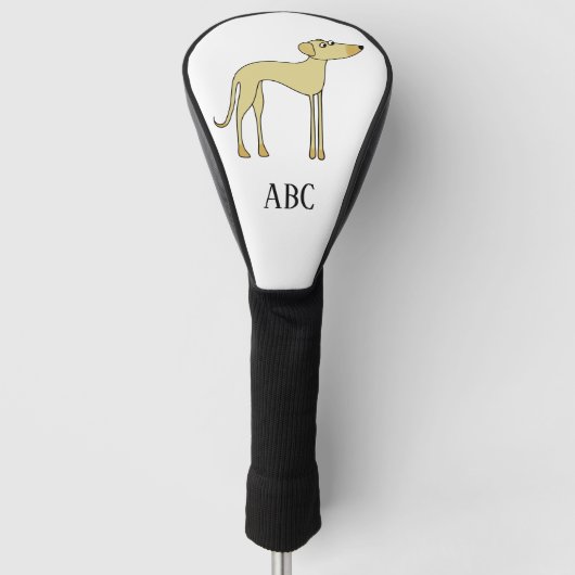 Sloughi Dog Monogram Golfheadcover (Voorkant)