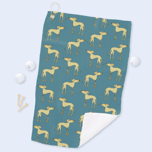 Sloughi Dog Pattern Golfhanddoek