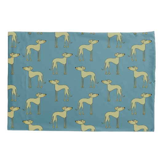 Sloughi Dog Pattern Kussensloop (Achterkant-Links)