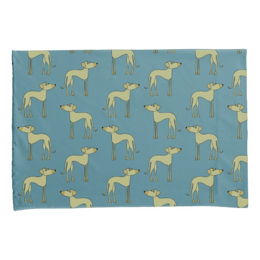 Sloughi Dog Pattern Kussensloop (Voorkant-Rechts)