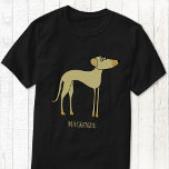 Sloughi Dog T-shirt<br><div class="desc">Een schattige Sloughi of Arabian Greyhound hond. Pas aan door de naam te wijzigen of uw eigen tekst, zin of gezegde toe te voegen.</div>