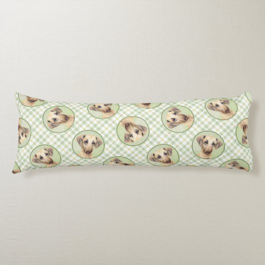 Sloughi Schilderij Golden Sand Schattigee Originel Lichaamskussen (Voorkant)