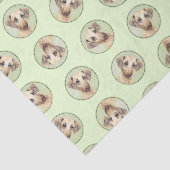 Sloughi Schilderij Golden Sand Schattigee Originel Tissuepapier (Detail)