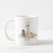 Sloughi Watercolor Hond | Monogram Koffiemok (Links)
