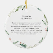 Sloughi Waterverf Dog | Monogram Keramisch Ornament (Achterkant)