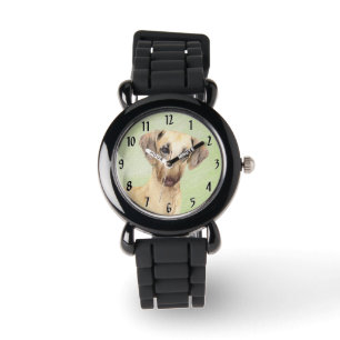 Sloughis Painting - Cute Original Dog Art Horloge