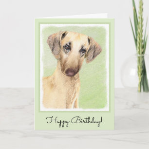 Sloughis Painting - Cute Original Dog Art Kaart